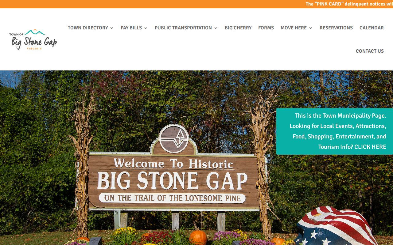 Big Stone Gap warrant search, official town municipal-site information