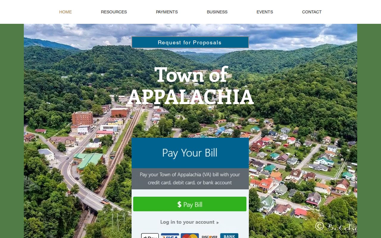 Official Town of Appalachia website for local information